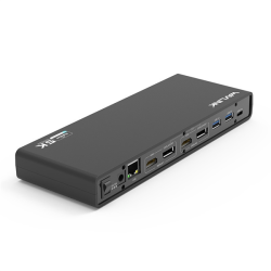 Docking Station WAVLINK USB-CandUSB3.0 Ultra 5K(Dual 4K) Universal Include 20V/2.5A Power Adaper/ 6xUSB3.0/2xDP 4K 60HZ/2xHDMI 4K 60HZ/1xGigabit LAN/1xAudio In/Out/ Not Support Power Delivery