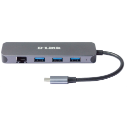 D-Link USB-C Docking Station, 3xUSB 3.0 + USB-C/PD3.0 + Gigabit Ethernet