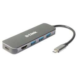 D-Link USB-C Docking Station, 3xUSB 3.0 + USB-C/PD3.0 + HDMI