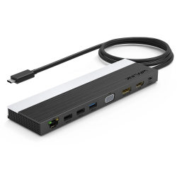 Docking Station WAVLINK USB-C 4K Universal /85W PowerDelivery/2xUSB3.0/2xUSB2.0/1xUSB C/1xDP 4K 30HZ/1xHDMI 4K 30HZ/1xVGA/1xGigabit LAN/1xAudio In/Out/1xSD/Micro SD CardReader