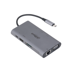 DAHUA  Док станция 9 in 1 USB 3.1 Type-C to USB 3.0 + HDMI + RJ45 + VGA + SD/TF +PD Docking Station