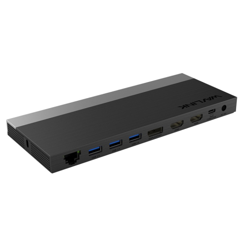 Docking Station WAVLINK USB-C GEN2 4K Universal /100W PowerDelivery Include 20V/6.5A Power Adapter/ 4xUSB3.0/1xUSB C/1xDP 4K 60HZ/2xHDMI 4K 60HZ/1xGigabit LAN/1xAudio In/Out/1xSD/Micro SD CardReader