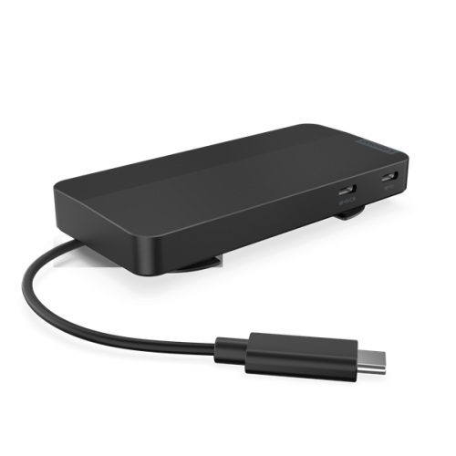 Lenovo USB-C Dual Display Travel Dock (1x HDMI 2.1, 1x DP 1.4, 1x USB-A 3.2 Gen 2, 2x USB-C 3.2 Gen 2, 1 x RJ45)