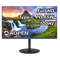 27'' AOPEN 27SH2Ebmihux IPS, 1920x1080, 1 / 4ms, 250cd, 100Hz, 1xHDMI(1.4) + 1xType-C(65W) + Audio out, Speakers 1Wx2, FreeSync, H.Adj. 80   (by ACER)
