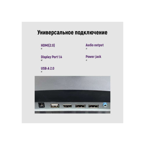 IRBIS NOBLEVIEW 32'' LED Monitor 2560x1440, 16:9, VA, 300 cd/m2, 3000:1, 3ms, HDMI, DPх2, USB, Audio output, PJack 165Hz, Height, Tilt, Swiv, Pivot, внешн. бп, VESA 100x100, Black 3y