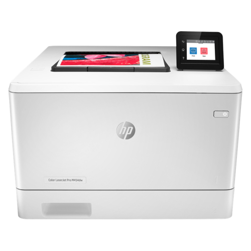 HP Color LaserJet Pro M454dw Printer (A4,600x600dpi,27(27)ppm,ImageREt3600,512Mb,Duplex, 2trays 50+250,USB 2.0/GigEth/WiFi/Bluetooth/Easy-access USB port,AirPrint, PS3, 1y warr, 4Ctgs1200pages in box)