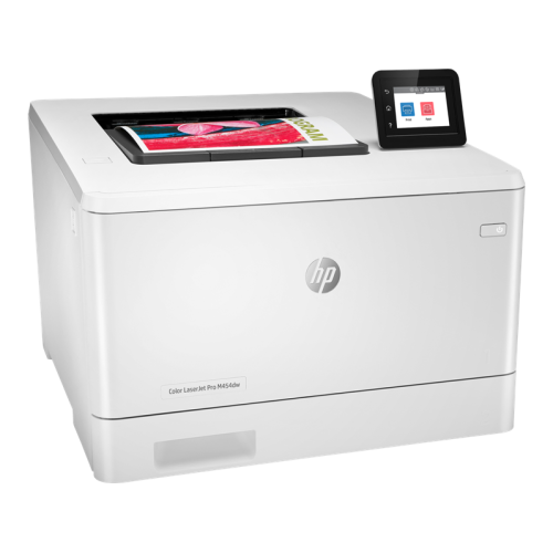 HP Color LaserJet Pro M454dw Printer (A4,600x600dpi,27(27)ppm,ImageREt3600,512Mb,Duplex, 2trays 50+250,USB 2.0/GigEth/WiFi/Bluetooth/Easy-access USB port,AirPrint, PS3, 1y warr, 4Ctgs1200pages in box)