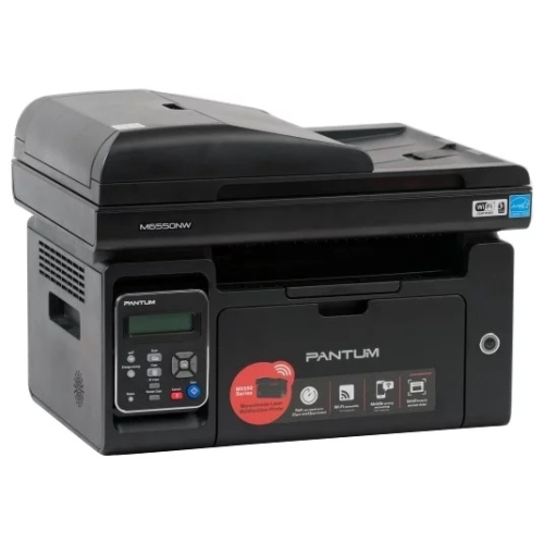 Pantum M6550NW, P/C/S, Mono laser, А4, 22 ppm (max 20000 p/mon), 600 MHz, 1200x1200 dpi, 128 MB RAM, ADF35, paper tray 150 pages, USB, LAN, WiFi, start. cartridge 1600 pages (black)