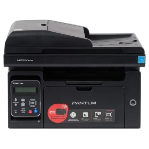 Pantum M6550NW, P/C/S, Mono laser, А4, 22 ppm (max 20000 p/mon), 600 MHz, 1200x1200 dpi, 128 MB RAM, ADF35, paper tray 150 pages, USB, LAN, WiFi, start. cartridge 1600 pages (black)