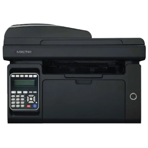 Pantum M6607NW, P/C/S/F (with handset), Mono laser, А4, 22 ppm (max 20000 p/mon), 600 MHz, 1200x1200 dpi, 256 MB RAM, ADF35, paper tray 150 pages, USB, LAN, WiFi, start. cartridge 1600 pages
