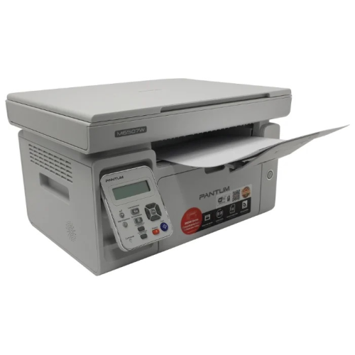 Pantum M6507W, P/C/S, Mono laser, А4, 22 ppm (max 20000 p/mon), 600 MHz, 1200x1200 dpi, 128 MB RAM, paper tray 150 pages, USB, WiFi, start. cartridge 1600 pages (grey)