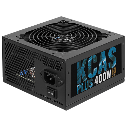 Aerocool 400W Retail KCAS PLUS 400W ATX12V Ver.2.4, 80+ Bronze, fan 12cm, 550mm cable, 20+4P, 4+4P, PCIe 6+2P x2, PATA x4, SATA x6