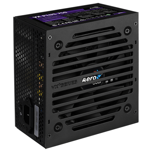 Aerocool 750W Retail VX PLUS 750 ATX v2.3 Haswell, fan 12cm, 500mm cable, power cord, 20+4P, 4+4P, PCIe 6+2P x2, PATA x3, SATA x6, FDD