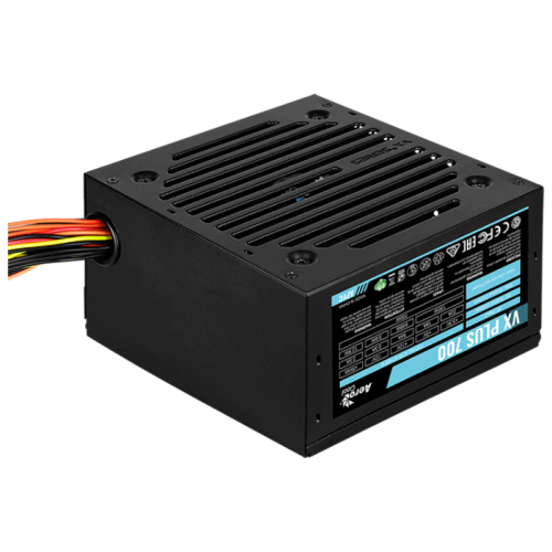Aerocool 700W Retail VX PLUS 700 ATX v2.3 Haswell, fan 12cm, 500mm cable, power cord, 20+4P, 4+4P, PCIe 6+2P x2, PATA x3, SATA x6, FDD