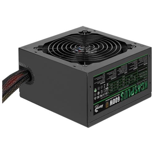 Aerocool 600W Retail KCAS PLUS 600W ATX12V Ver.2.4, 80+ Bronze, fan 12cm, 550mm cable, 20+4P, 4+4P, PCIe 6+2P x4, PATA x4, SATA x7