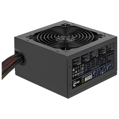 Aerocool 500W Retail KCAS PLUS 500W ATX12V Ver.2.4, 80+ Bronze, fan 12cm, 550mm cable, 20+4P, 4+4P, PCIe 6+2P x2, PATA x4, SATA x7