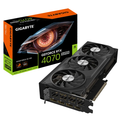 GIGABYTE RTX4070 Super WINDFORCE OC 12GB//RTX4070 Super, HDMI, DP*3, 12G,D6X