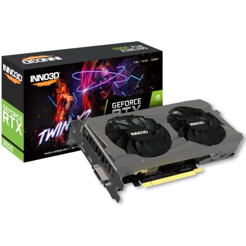 INNO3D RTX 3050 Twin X2//RTX3050, DP,HDMI,DVI, 6G,D6