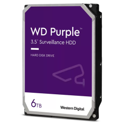 Western Digital HDD SATA  6Tb Purple WD64PURZ, IntelliPower, 256MB buffer (DV-Digital Video), 1 year