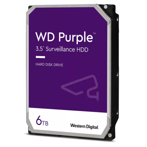 Western Digital HDD SATA  6Tb Purple WD64PURZ, IntelliPower, 256MB buffer (DV-Digital Video), 1 year
