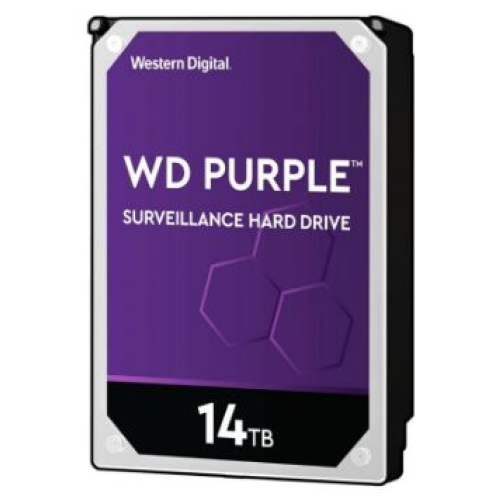 Western Digital HDD SATA-III 14Tb Purple WD140PURZ, 7200 rpm, 512MB buffer с поддержкой аналитики данных (AI), 1 year