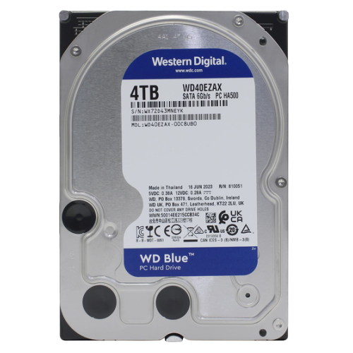 Western Digital HDD SATA-III  4Tb Blue WD40EZAX, 5400rpm, 256MB  buffer, 1 year