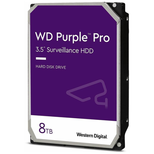 Western Digital HDD SATA-III  8Tb Purple Pro WD8001PURA, 7200 rpm, 256MB buffer (DV&NVR + AI), 1 year