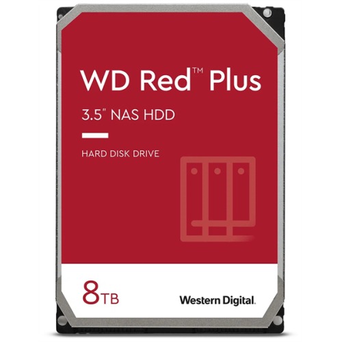 Western Digital HDD SATA  8Tb Red Plus for NAS WD80EFZZ, 5640RPM, 128MB buffer, 1 year