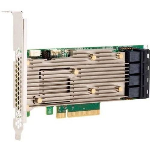 Broadcom/LSI 9460-16i (05-50011-00) (PCI-E 3.1 x8, LP) Tri-Mode SAS/SATA/NVMe 12G, RAID 0,1,10,5,6, 50,60 16port (4*SFF8643), 4G onboard, 1 year