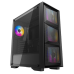 Deepcool MATREXX 50 MESH 4FS без БП, боковое окно (закаленное стекло), 3xColor LED 120мм вентилятора спереди, 1xColor LED 120мм вентилятор сзади, черный, ATX