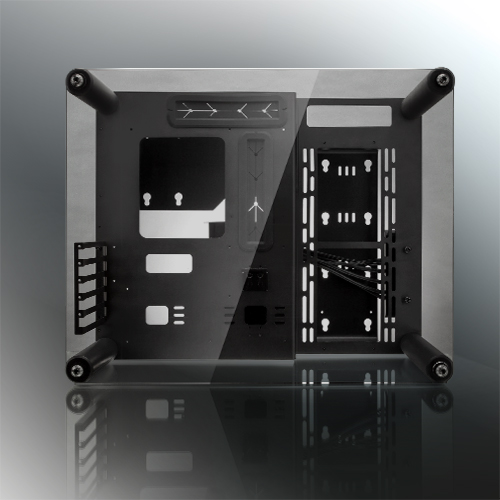 PAEAN M (Micro-ATX, Aluminum Open frame case; Aluminum 3.0mm + SGCC 1.0mm; 4.0mm Tempered Glass; USB3.0 *2 + USB2.0*2; 5 PCI slots)