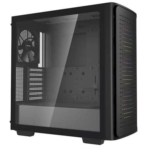 Deepcool CK560 без БП, боковое окно (закаленное стекло), 3xARGB LED 120мм вентилятора спереди и 1x140мм вентилятор сзади, черный, ATX