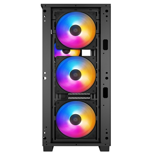 Deepcool MATREXX 50 MESH 4FS без БП, боковое окно (закаленное стекло), 3xColor LED 120мм вентилятора спереди, 1xColor LED 120мм вентилятор сзади, черный, ATX