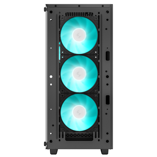 Deepcool CC560 V2 без БП, боковое окно (закаленное стекло), 3x120мм LED вентилятор спереди и 1x120мм LED вентилятор сзади, черный, ATX