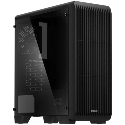ZALMAN S2 TG, ATX, BLACK, TEMPERED GLASS WINDOW, 2x3.5