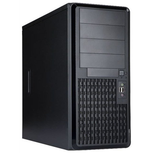 Midi Tower InWin PE689 Black USB3.0*2+A(HD)+fron fan 120mm*1+rear fan 120mm*1+ 2*2SATA+1*1SATA+Intrusion Switch/ holes for SL20” ATX RACKMOUNT*(без блока питания)