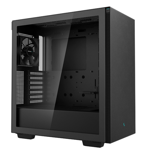 Deepcool CH510 без БП, боковое окно (закаленное стекло), 1x120мм вентилятор сзади, черный, ATX