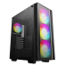 Deepcool MATREXX 55 V4 без БП, боковое окно (закаленное стекло), 3xARGB LED 140мм вентилятора спереди, 1xARGB LED 120мм вентилятор сзади, черный, ATX
