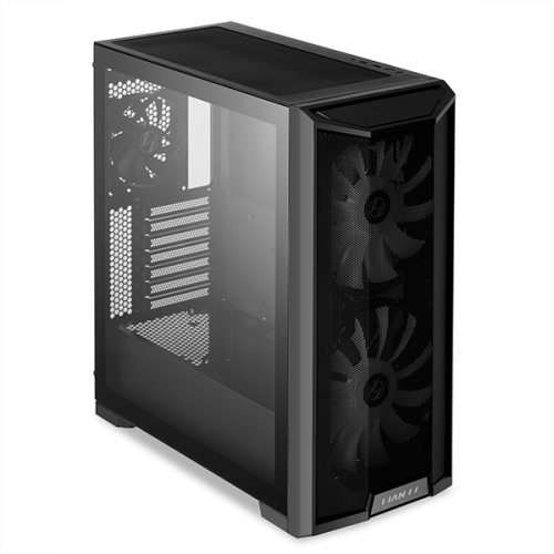 LIAN LI Lancool 215 Black, Medium Case: E-ATX (width: under 280mm), ATX, M-ATX, ITX, 2xUSB 3.0, 1xAudio, Included Fans: 2x200mm 800RPM ARGB, 1x120mm 1100 RPM