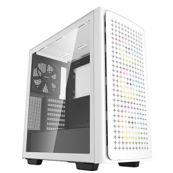 Deepcool CK560 WH без БП, боковое окно (закаленное стекло), 3xARGB LED 120мм вентилятора спереди и 1x140мм вентилятор сзади, белый, ATX