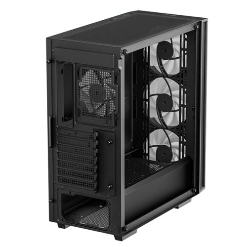 Deepcool MATREXX 55 V4 без БП, боковое окно (закаленное стекло), 3xARGB LED 140мм вентилятора спереди, 1xARGB LED 120мм вентилятор сзади, черный, ATX