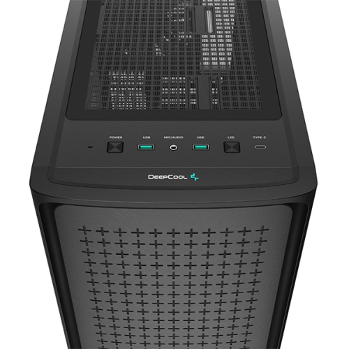 Deepcool CK560 без БП, боковое окно (закаленное стекло), 3xARGB LED 120мм вентилятора спереди и 1x140мм вентилятор сзади, черный, ATX