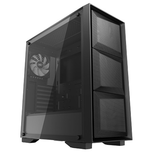 Deepcool MATREXX 50 MESH 4FS без БП, боковое окно (закаленное стекло), 3xColor LED 120мм вентилятора спереди, 1xColor LED 120мм вентилятор сзади, черный, ATX