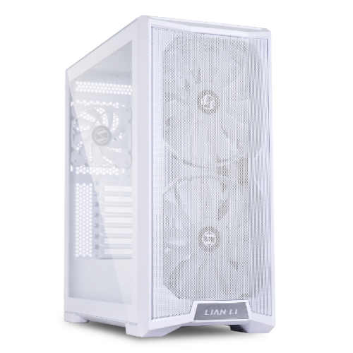 LIAN LI Lancool 215 Snow White, Medium Case: E-ATX (width: under 280mm), ATX, M-ATX, ITX, 2xUSB 3.0, 1xAudio, Included Fans: 2x200mm 800RPM ARGB, 1x120mm 1100 RPM
