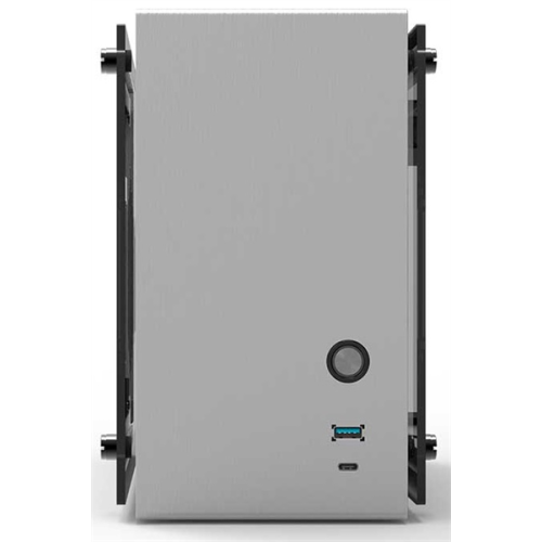 ZALMAN M2 MINI, MITX, ALUMINIUM, SILVER, WINDOWx2, RISER CARD, 2x3.5