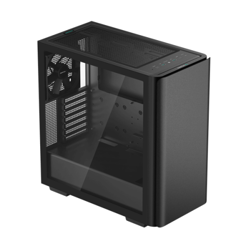 Deepcool CK500 без БП, боковое окно (закаленное стекло), 1x140мм вентилятор спереди и 1x140мм вентилятор сзади, черный, EATX