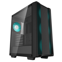 Deepcool CC560 V2 без БП, боковое окно (закаленное стекло), 3x120мм LED вентилятор спереди и 1x120мм LED вентилятор сзади, черный, ATX