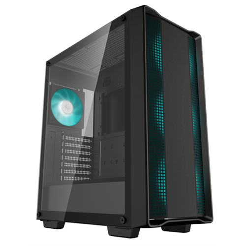 Deepcool CC560 V2 без БП, боковое окно (закаленное стекло), 3x120мм LED вентилятор спереди и 1x120мм LED вентилятор сзади, черный, ATX