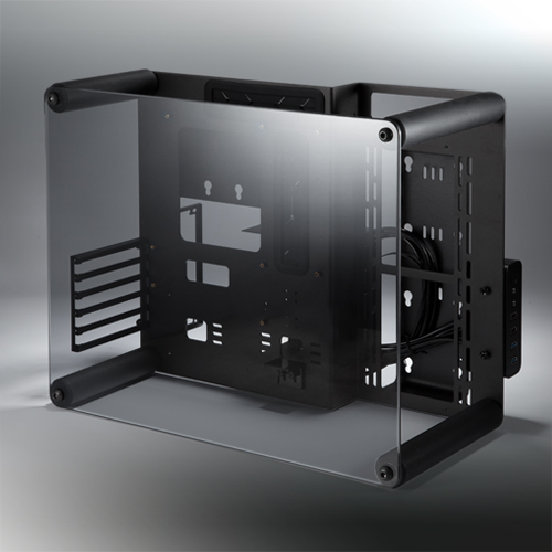 PAEAN M (Micro-ATX, Aluminum Open frame case; Aluminum 3.0mm + SGCC 1.0mm; 4.0mm Tempered Glass; USB3.0 *2 + USB2.0*2; 5 PCI slots)