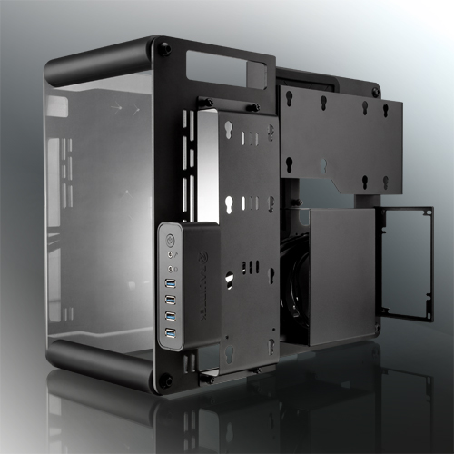 PAEAN M (Micro-ATX, Aluminum Open frame case; Aluminum 3.0mm + SGCC 1.0mm; 4.0mm Tempered Glass; USB3.0 *2 + USB2.0*2; 5 PCI slots)